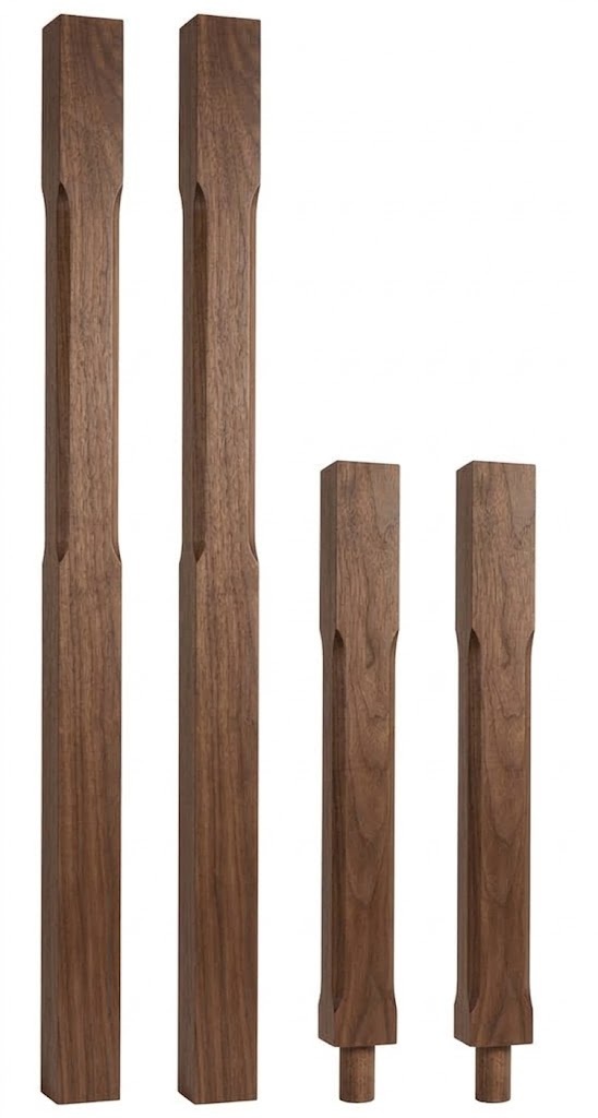Walnut Stop Chamfer Newels